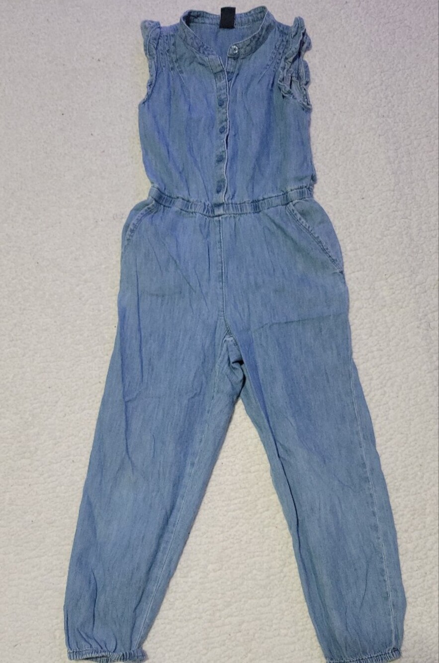 GAP Light Blue Denim-Style Girls' One-Piece Jumpsuit